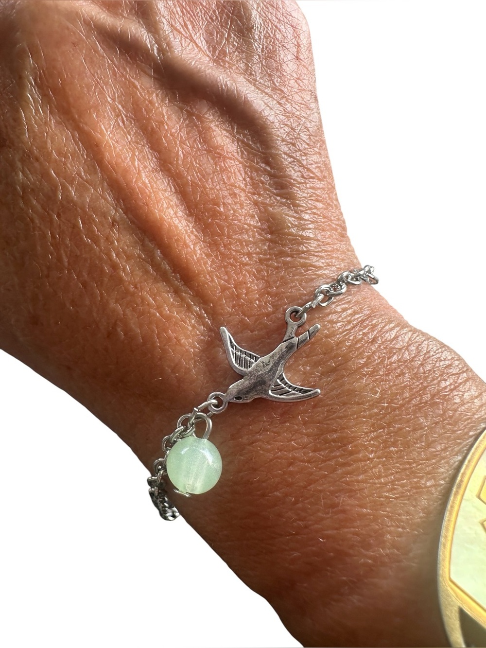 Minimalist Silver Swallow Bird Adjustable Bracelet